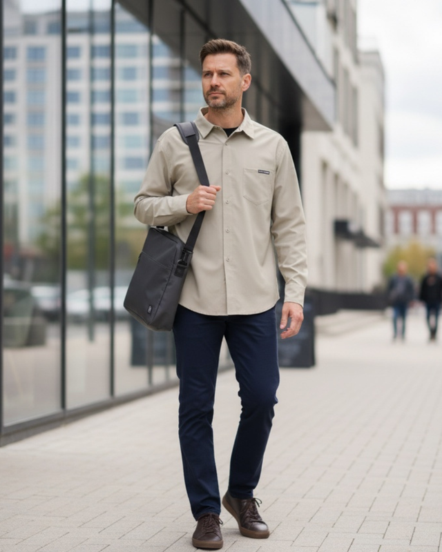 The Everyday Performance Shirt – Taupe
