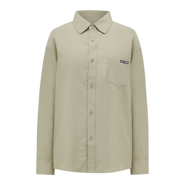 Vault Urban Stay-Fresh Wrinkle-Free Shirt in Taupe – front flat lay view