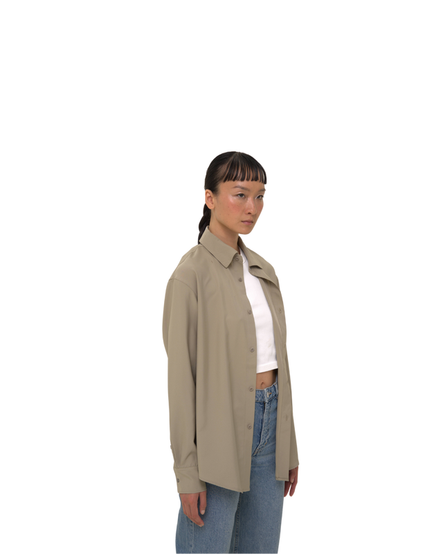 Relaxed High Performance Shirt - Taupe